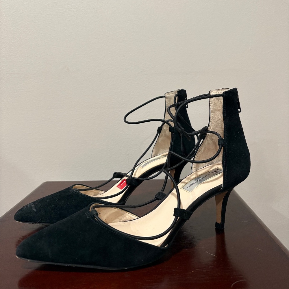 INC International Concepts Black Pointed-Toe Heels